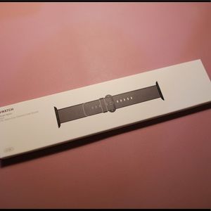 Apple Watch Band in Woven Nylon - Black 42mm